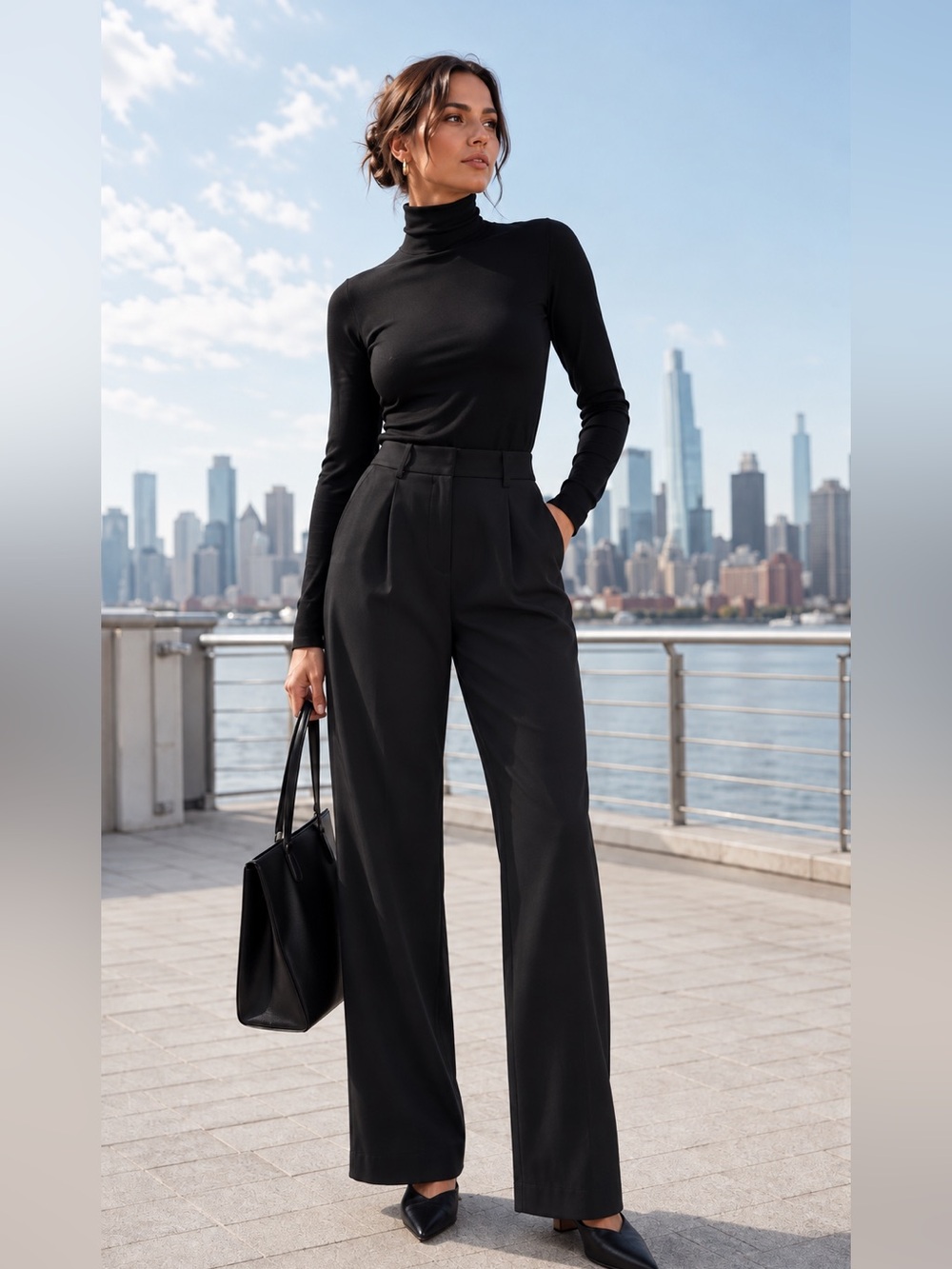 ABERCROMBIE & FITCH CURVE ULTRA HIGH WIDE LEG SLOANE TAILORED PANT 34 SHORT NWT